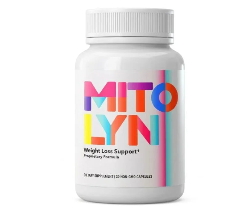 A high-resolution shot of the official Mitolyn dietary supplement bottle, highlighting its metabolic support formula for 2026.